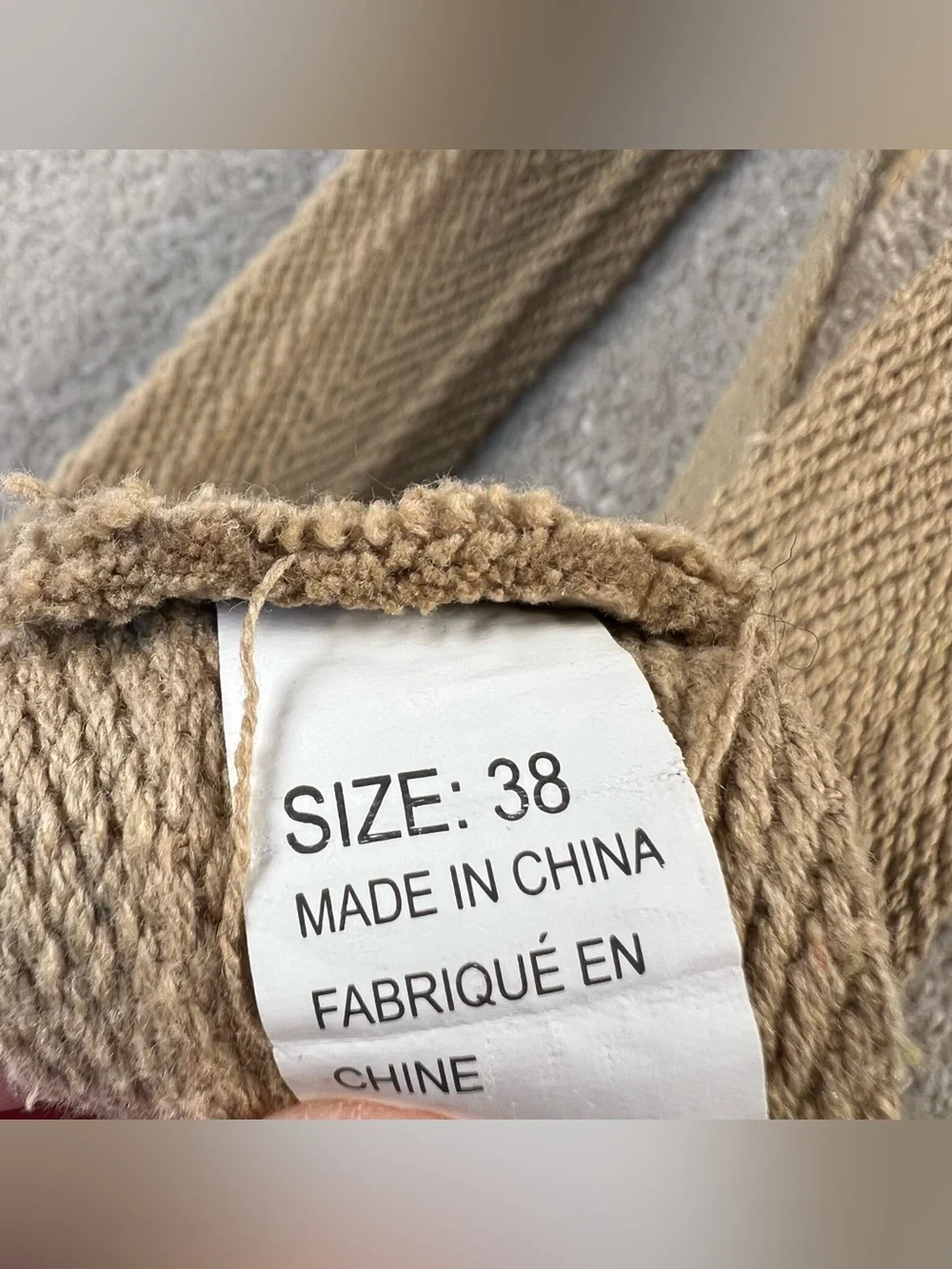 Fabric Belt Adjustable Tan 38 Casual
